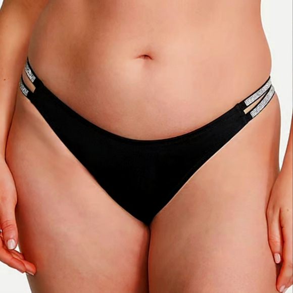 Victoria's Secret Other - Victoria's Secret Very Sexy Shine Strap Brazilian Panty. Black. Size Medium